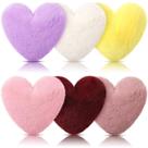 Almofada Liliful Heart Faux Rabbit Fur 30x28x7 cm 6 unidades