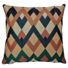 Almofada Linho Amarela/Laranja/Verde Floral Geometria 45x45