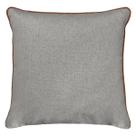 Almofada Linho Bege Cru Areia Lisa Com Viés Luxuosa 43x43cm