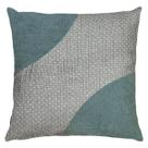 Almofada Linho Com Bouclé Renda Malha Verde Erva Doce 45x45