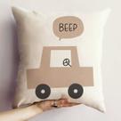 Almofada Little Estampada 40x40cm Beep Nude