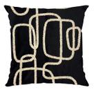 Almofada Luxor Black White 330 Bordado 50x50cm Belchior