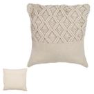 Almofada macrame terra arrada (bege) 45x45cm