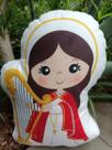 Almofada Naninha Santinhos Bebê - Santa Cecília