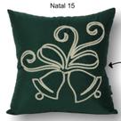 Almofada Natal 50x50 Suede Verde Escuro 15 Toque de Arte