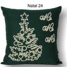Almofada Natal 50x50 Suede Verde Escuro 24 Toque de Arte