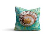 Almofada nautica Caracol Tiffany 42x42 com enchimento Atelier Valverde