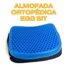Almofada Ortopédica Assento em Gel Conforto Egg Sit Alívio Dores Lombar Coluna Melhora Postura Favo de Mel Silicone Respirável com Capa Preta Lavável