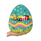 Almofada Ovo de Páscoa 3D com Bolso para Chocolate Presente Surpresa Naninha Decorativa