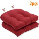 Almofada Para Assento Futton Solid 40x40cm Vermelho 2Pçs Almofada Para Assento Futton Solid 40x40cm Vermelho 2Pçs