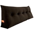 Almofada Para Cabeceira Encosto Apoio Lombar Spot 195cm Com Porta Celular Suede - Abmaza Cor Marrom