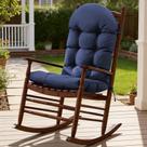 Almofada para Cadeira de Balanço Aegisun 112x48x10 cm Impermeável Azul-Marinho