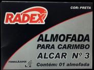 Almofada para carimbo ALCAR N 3 cor preta RADEX
