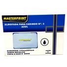 ALMOFADA PARA CARIMBO AZUL MASTERPRINT MP772 Nº 3 COM TINTA