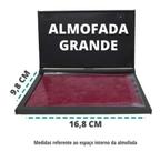 Almofada Para Carimbo N4 Vermelha com Tinta Aplicada