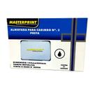 ALMOFADA PARA CARIMBO PRETA MASTERPRINT MP773 Nº 3 COM TINTA
