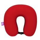 Almofada pescoço microperolas liso vermelho preto