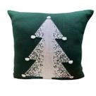 Almofada Pinheiro Tricot 50x50 Verde/Branco