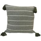 Almofada Pompom Decorativa 45x45cm Verde Militar Almofada Pompom Decorativa 45x45cm Verde Militar
