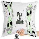 Almofada Premium 45x45 alien paz e amor et alienigena