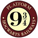 Almofada Redonda Harry Potter Brasao Plataforma 40x40 Cheia