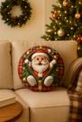 Almofada Redonda Natal 40x40 Decoração Natalina Sala Sofá Cama Enfeite Confortável