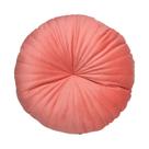 Almofada Redonda Rendy em Veludo Rosa Coral