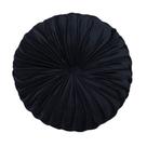 Almofada redonda Teieas Velvet plissada 36 cm preta Almofada redonda Teieas Velvet plissada 36 cm preta