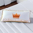Almofada Retangular Hotelaria Liso Branco c/ Logotipo Personalizável 60cm x 40cm - Tecido Suede