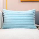 Almofada Retangular Luxo Soft Wave Decoração Sofá Sala Cama Azul Bebê 30x50 Novadecora