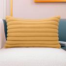 Almofada Retangular Luxo Soft Wave Decoração Sofá Sala Cama Latte 30x50 Novadecora