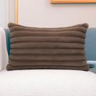 Almofada Retangular Luxo Soft Wave Decoração Sofá Sala Cama Mocha 30x50 Novadecora