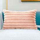 Almofada Retangular Luxo Soft Wave Decoração Sofá Sala Cama Rose 30x50 Novadecora
