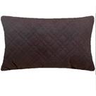 Almofada Retangular Matelassê Marrom Sued Premium 50x28cm