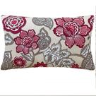 Almofada Retangular Maxi Floral Marsala Impermeável 50x28cm Almofada Retangular Maxi Floral Marsala Impermeável 50x28cm