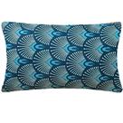 Almofada Retangular Pavão Azul Impermeável 50x28cm