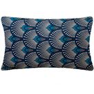 Almofada Retangular Pavão Azul Marinho Impermeável 50x28cm