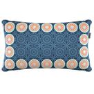 Almofada Retangular Veludo Mescla Mandala Azul 50x28cm
