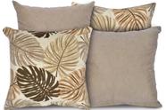 Almofada Sala Decorativa Jacquard 4 unidades - Costela de Adão Avelã Almofada Sala Decorativa Jacquard 4 unidades - Costela de Adão Avelã