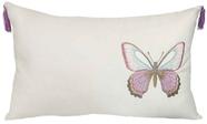 Almofada Sarja 35x52 C/Bordado Fino Borboleta G