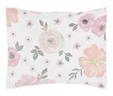 Almofada Sham Sweet Jojo Designs Rosa Blush Aquarela Floral Almofada Sham Sweet Jojo Designs Rosa Blush Aquarela Floral