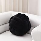 Almofada Sioloc Soft Knot Ball Plush 27 cm de diâmetro preta