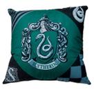 Almofada Sonserina Harry Potter 25x25cm Fibra Veludo -Zona Criativa