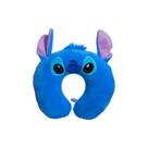 Almofada Stitch Travesseiro Protetor Encosto Para Pescoço Viagem Com Aplique Zona Criativa