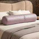 Almofada Travesseiro Bastão Tubo Rolo Dot 140cm Macia Veludo Rosé - Desk Design