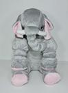 Almofada Travesseiro Elefante Pelúcia Para Bebê Cinza Com Rosa 70 Cm