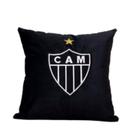 Almofada Veludo Bordada Atlético Mineiro 45x45cm. Com Enchimento