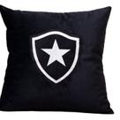 Almofada Veludo Bordada Botafogo 45x45cm. Com Enchimento