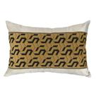 Almofada Veludo Off Dourado Com Aplique Cheio 35X52cm - Decortextil