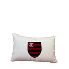 Almofada Veludo Rineira Bordada Flamengo 50x30cm. com Enchimento